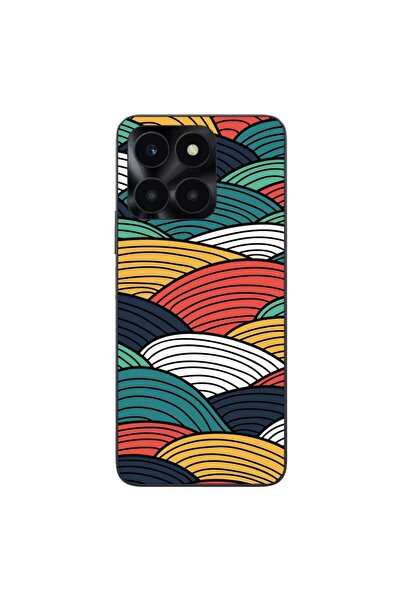 OEM Husa compatibila cu Honor X6a Silicon Gel Tpu Model Abstract Striped Peaks