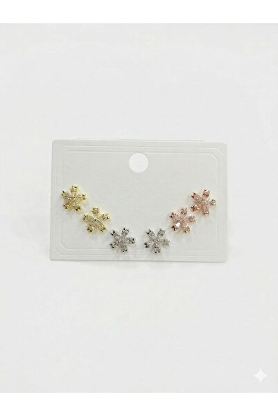 atastore2017 Flower Detailed Six-Piece Earrings
