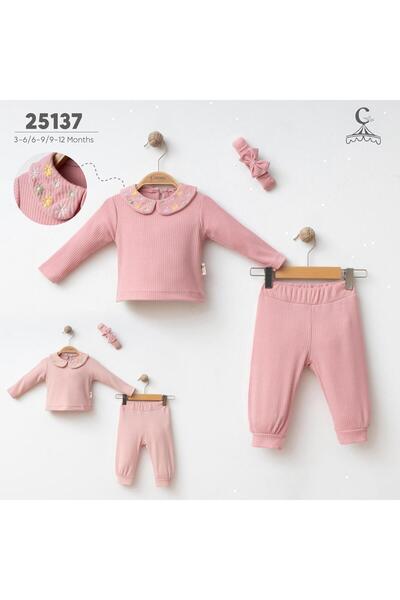 MODA Star collar 3-piece baby girl set