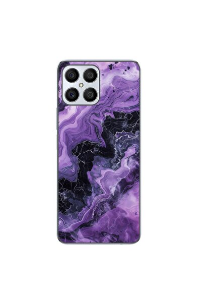 OEM Husa compatibila cu Honor X8 4G Silicon Gel Tpu Model Abstract Purple Marble