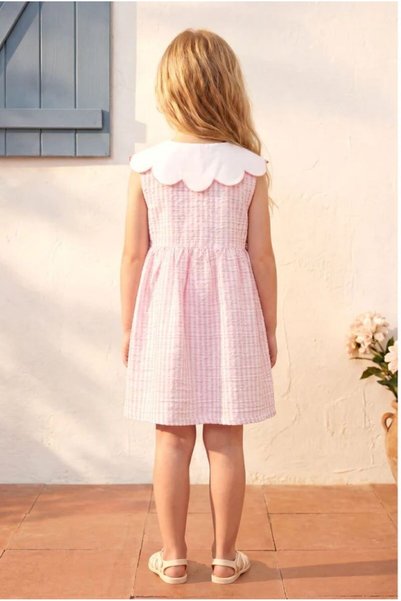 mirkidsclub Girl's Rabbit Collar Detailed Summer Cotton Dress