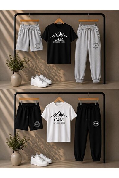 cm buseyiz C&M Set combinat unisex din 2 piese, set imprimat din 6 piese, pen...