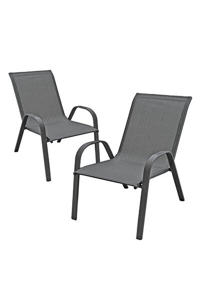 Kiwari Set de 2 scaune Lago, 55.5x72.5x92.5 cm, Stivuibile, Greutate maximă 1...