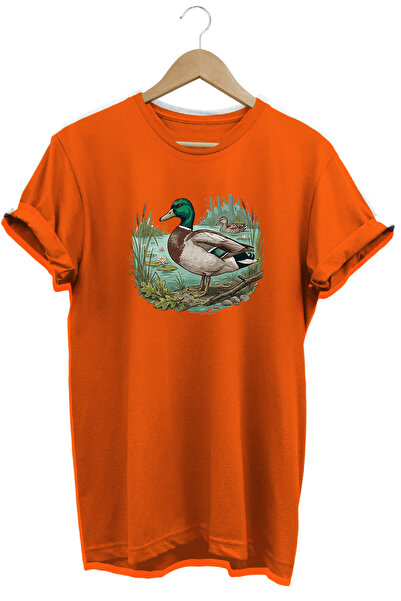 WİDİ تي شيرت Greenhead Duck وNishangah مطبوع عليه تصميم أرديلاو للارتداء في ا...