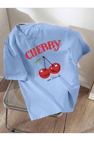 valeriae Tricou cu mânecă scurtă, croială lejeră, premium, cu imprimeu special