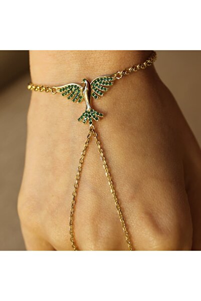 Ema Jewellery Anka Kuşu Yeşil Şahmeran Bileklik