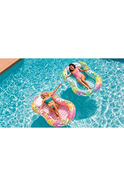 Z Store Saltea gonflabilă florală multicoloră 2,06 x 1,22 m – Intex
