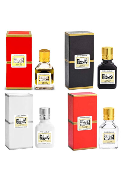 SWISS ARABIAN Concentrated Perfume Oil 9ml * 4 Pack | 1 Pc Jannet El Firdaus ...
