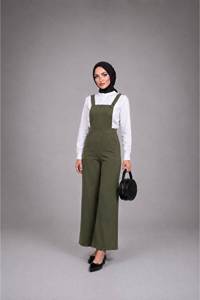 FREYA MODA Gabardin Pantolonlu Salopet Tulum