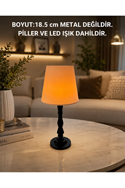 B2 Studio Mini Lambader Dekoratif Masa Lambası 18.5 cm – LED Işıklı Şık Gece ...