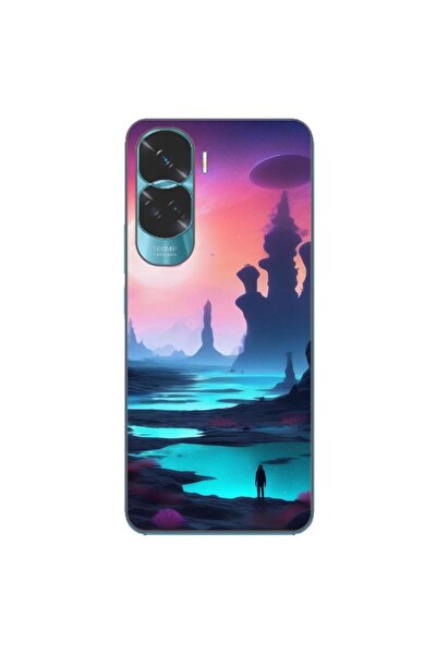 OEM Husa compatibila cu Honor 90 Lite 5G Silicon Gel Tpu Model Mystic Planet