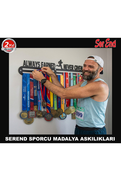 Serend Koşucu Madalya Askılığı, Madalya Askısı, Duvara Monte Madalya Tutucu, Ödül Duvar Askılığı