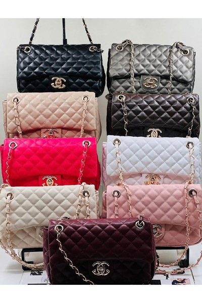 CSY STORE Zincirli Deri detaylı Kadın Çanta