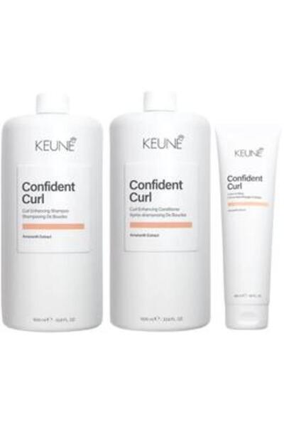 Keune Pachet pentru Par Cret - Confident Curl Curl Enhancing: Sampon 1000 ml,...