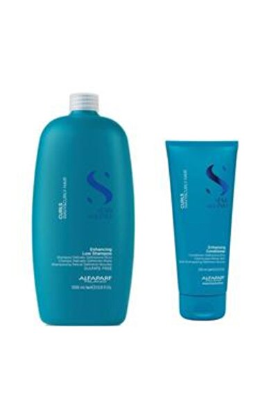 Alfaparf Milano Pachet pentru Par Cret sau Ondulat - Semi di Lino Curls Enhan...