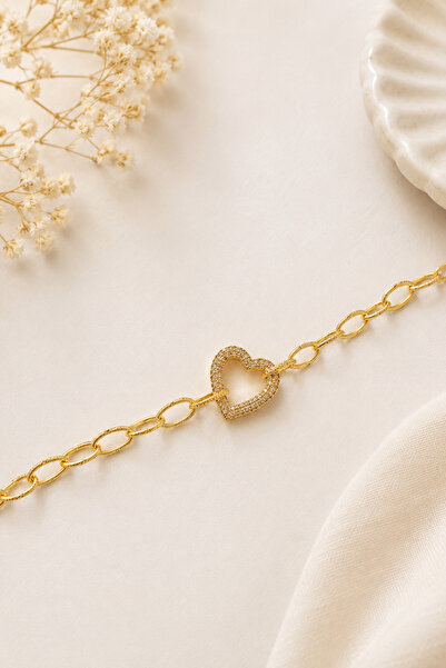 Archhazel Jewelery Women's Heart Detailed Coated Bracelet