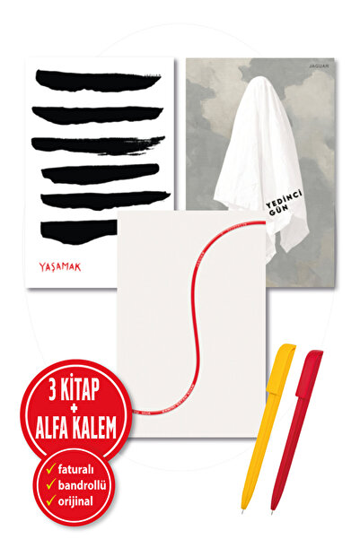 Jaguar Kitap Alfa Kalem+Yaşamak+Yedinci Gün+Kanını Satan Adam+Yu Hua 3 Kitap+...