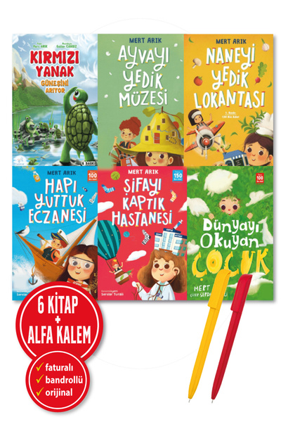 Uçan At Yayınları Alfa Kalem+Kırmızı Yanak+Dünyayı Okuyan+Şifayı Kaptık+Hapı ...