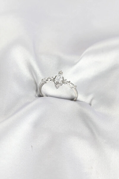 Marsilyan Nvdn- Silver Color Vintage Model Zircon Stone Ring Iegrs-Nvdn1