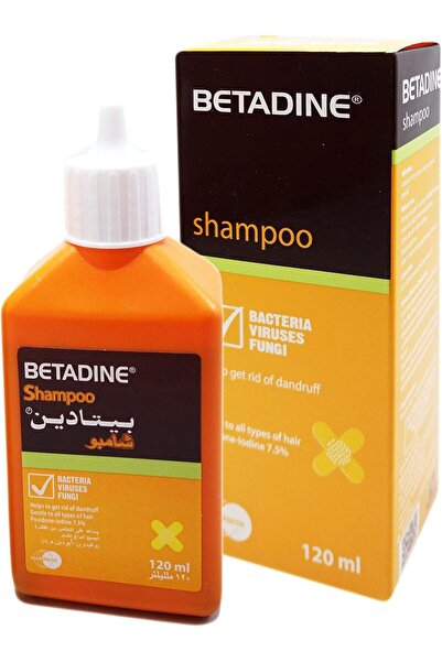 BETADINE Shampoo Dandruff Scalp Care for All Hair Types (1 Pack / 120 ml)