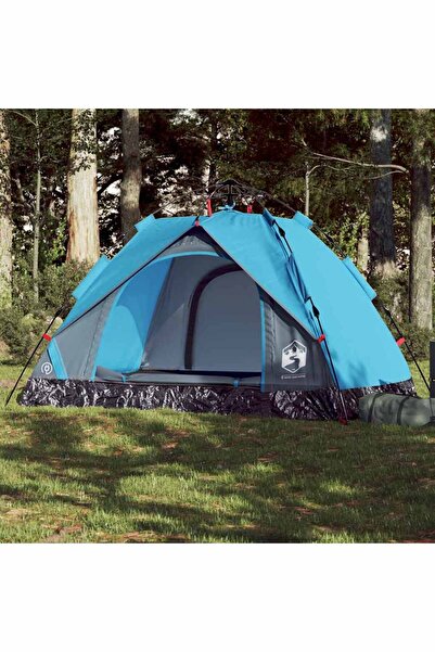 vidaxl Cort de camping cupola 2 persoane, setare rapida, albastru