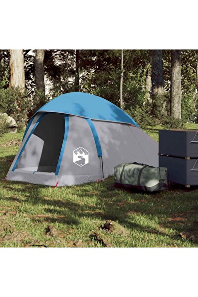 vidaxl Cort de camping cupola pentru 1 persoana, albastru, impermeabil
