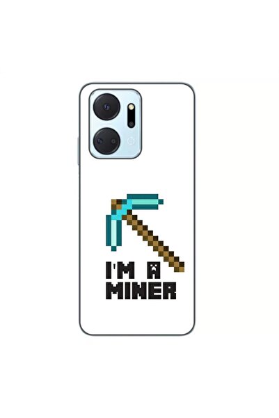 OEM Husa compatibila cu Honor X7a Silicon Gel Tpu Model Minecraft Miner