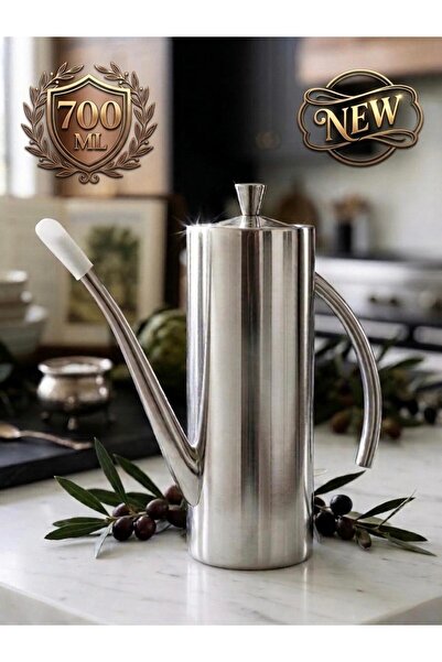 NUMAX 304 Lüks Paslanmaz Çelik Yağdanlık-Demlik 700 ML ,Ateşe Uygun & Şık Sof...
