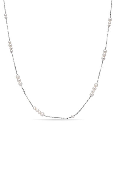Lisa&Co. Lanț Argint Freckles Argint placat cu rodiu / Shellpearls / Alb
