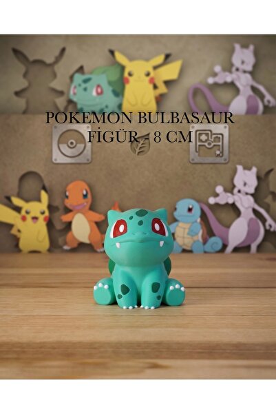 3DcraftTr Bulbasaur Figür Pokemon Oyuncak - 8 cm Dekoratif Koleksiyon Biblo