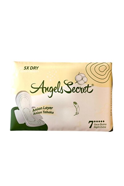 Angels Secret Nighttime Extra Pad with Active Oxygen and Negative Ions, Hygie...