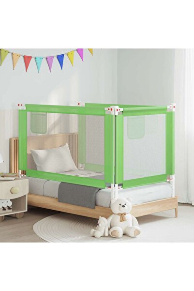 vidaxl Balustradă de protecție pat copii, verde, 140x25 cm, textil