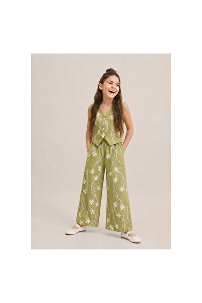 JABBER Girls' Woven Suit with Vest