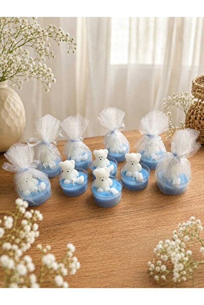 Lumera Candle 10’lu tüllü ayıcık doğum doğum günü bebek mevlidi bebek hediyel...