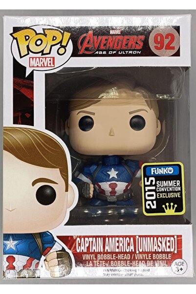 Funko Pop! Marvel: Avengers Age of Ultron - Captain America (Unmasked) SDCC 2...