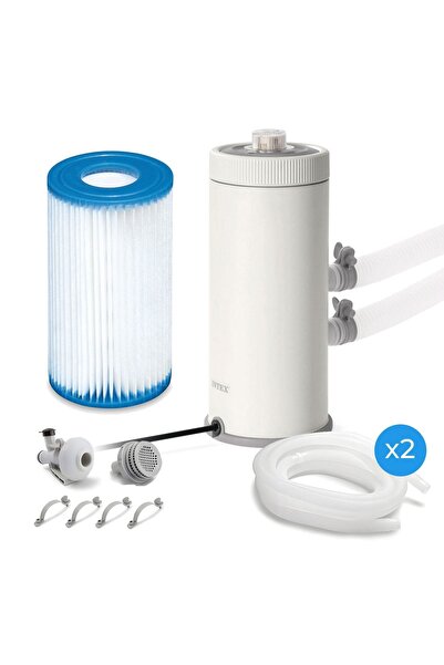 Intex Pompă de filtrare piscină 26604, 2006 L/h, filtru și accesorii de monta...