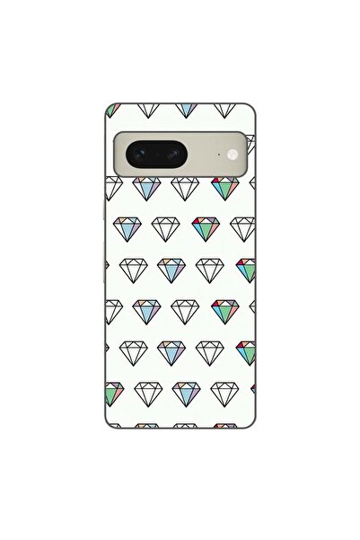 OEM Husa compatibila cu Google Pixel 8 Silicon Gel Tpu Model Diamonds Pattern...