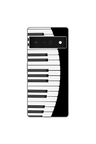 OEM Husa compatibila cu Google Pixel 6 Pro Silicon Gel Tpu Model Piano Keys