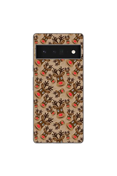 OEM Husa compatibila cu Google Pixel 6 Pro Silicon Gel Tpu Model Craciun Rudo...