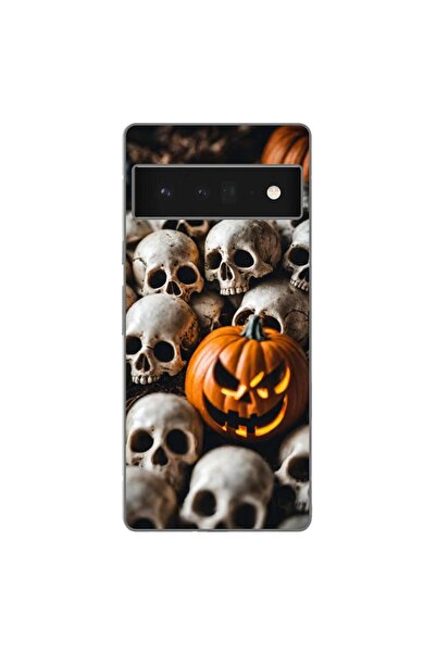 OEM Калъф, съвместим с Google Pixel 6 Pro, от силиконов гел TPU, с Хелоуин мо...
