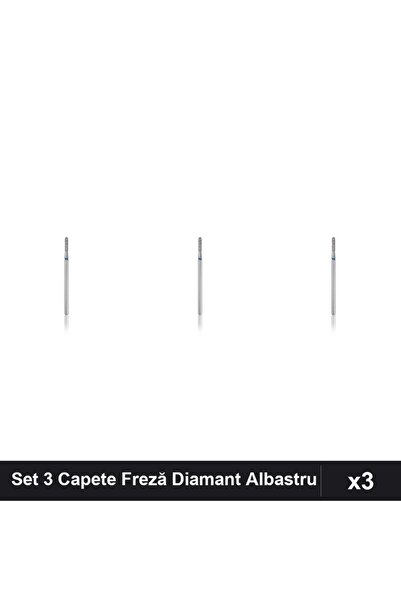 NAİLS Set 3 Capete Freză Diamant NBC Cilindru Rotund Albastru, Manichiura Pro...