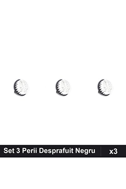 NAİLS Set 3 Perii Rotunde Desprafuit Unghii, Negru, Buffere Manichiura Profes...