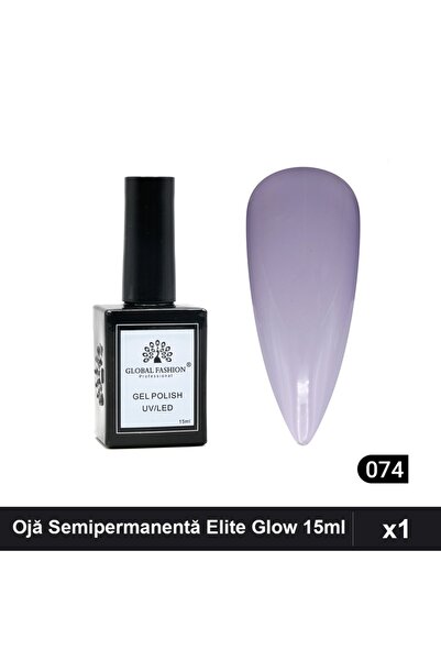 global fashion Ojă Semipermanentă Elite Glow 15ml, Gel Polish 074, Manichiură...