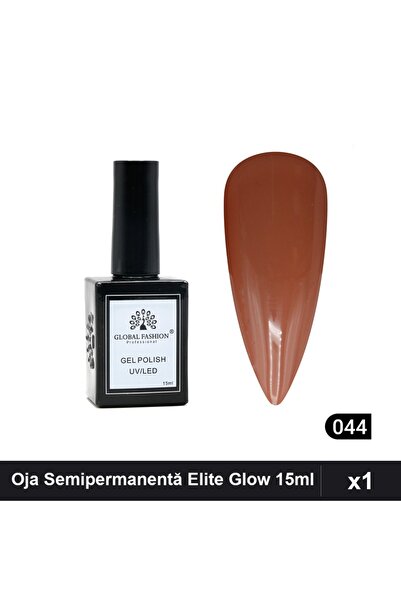 global fashion Oja Semipermanentă Elite Glow 15ml, Gel Polish UV/LED 044