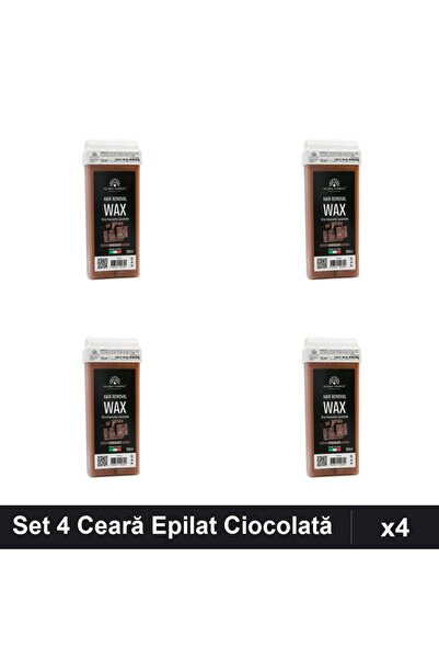 global fashion Set 4 Ceară Epilat Unica Folosință 100ml Ciocolată, Epilare Co...