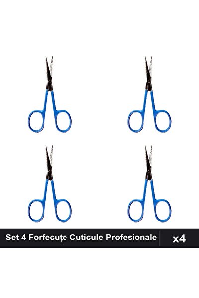 One Group Set 4 Forfecuțe Profesionale Cuticule One Group, Clești Unghiere Ma...