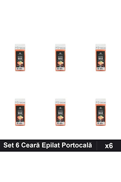 global fashion Set 6 Ceară Epilat Unica Folosință 100ml Portocală, Epilare Ef...