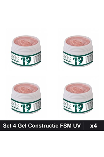 FSM Set 4 Gel de Constructie UV LED 15g, Builder Gel Profesional Manichiura