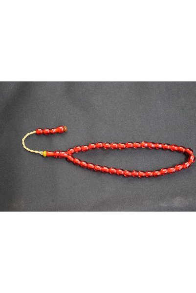dnz DENİZ AHŞAP Master Workmanship Crimped Amber Prayer Beads