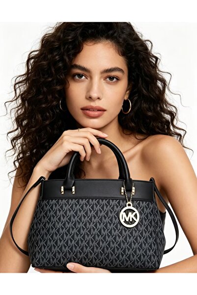 MK90 M.K Classic Monogram Tote Bag, Luxury Printed Handbag for Women, Large C...